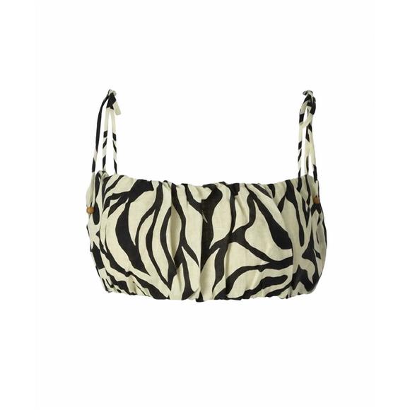 NEW CALA DE LA CRUZ lava crop top in arrecife black-white - Picture 3 of 3